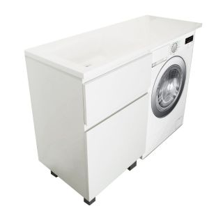 Напольная тумба с раковиной Эстет Dallas Luxe ФР-00009681 Л 150см два ящика белый